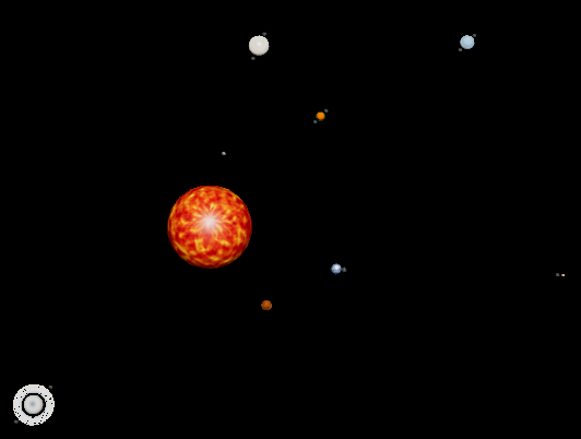 I changed the orbital Y-axis for every planet so that it isn't in a straight line.