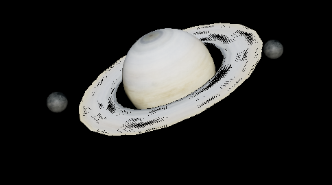 I added a tilt to the axis of Saturn to make it look a little more realistic.